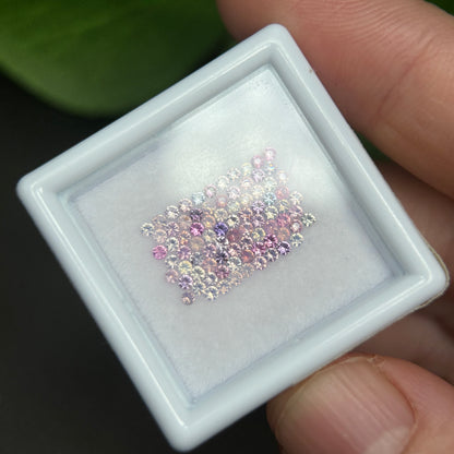 1,0ct/ 82Pcs Natural Sapphire Vietnam, Round Shape, C1 Quality, No Treatment Sapphire Luc Yen.