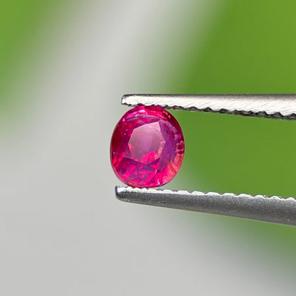0.59 ct Natural Pink Milky Sapphire Vietnam. Cushion Shape. No Treatment.