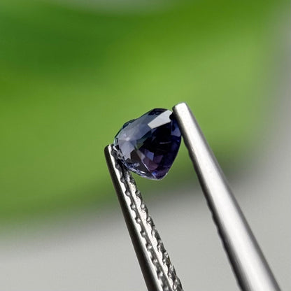 0.43 ct Natural Blue Milky Sapphire Vietnam. Heart Shape. No Treatment.