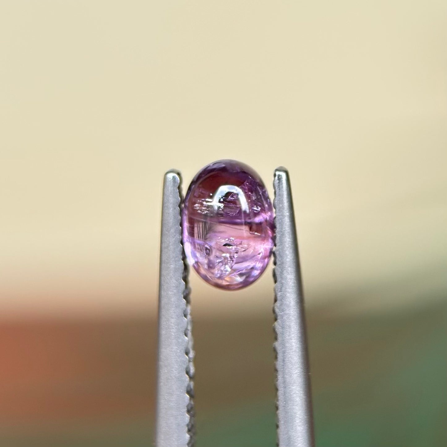 0.88 ct Natural Purple Sapphire Viet Nam. Cacbochon Cut. No treatment.