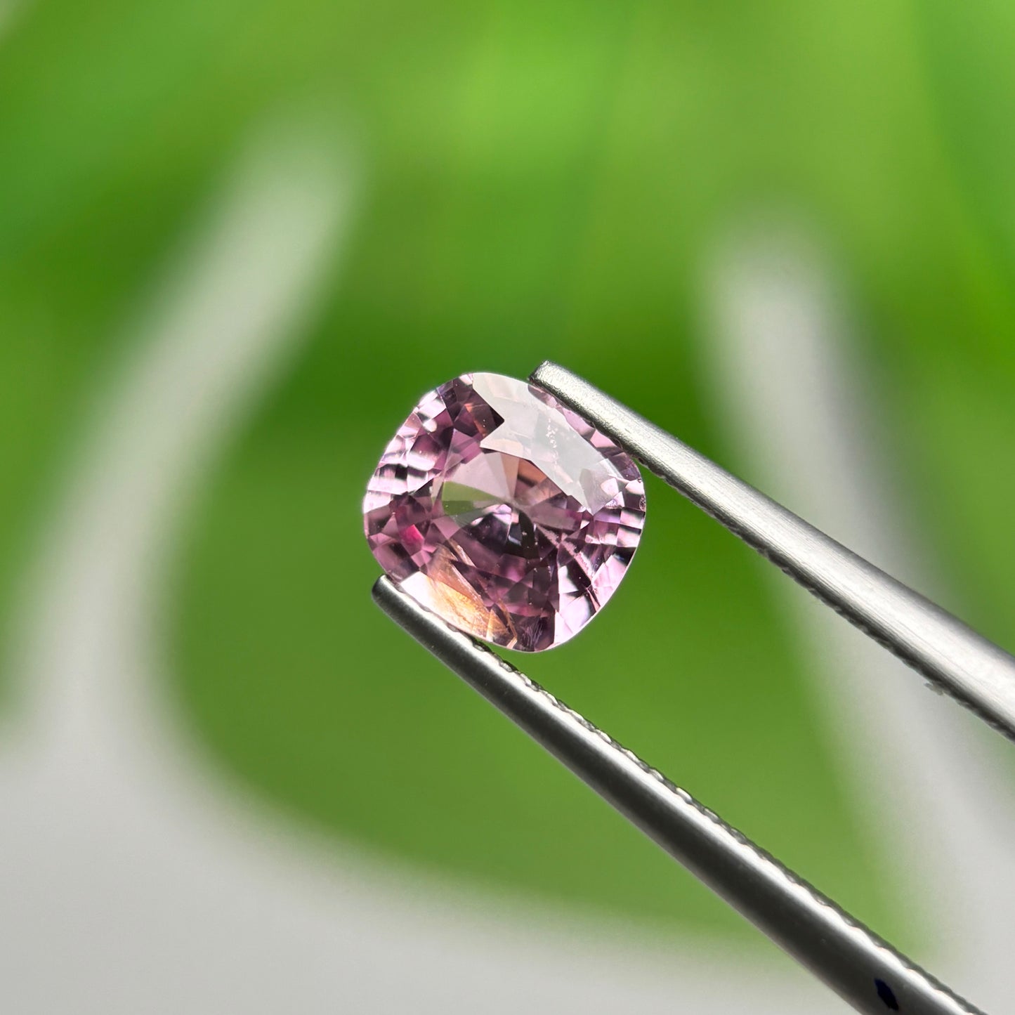 1.35ct Natural Lite Pink Spinel Vietnam. Cushion Shape.