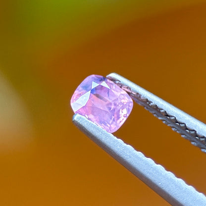 0.42 ct Natural Pink Milky Sapphire Vietnam. Cushion Shape. Unheat.
