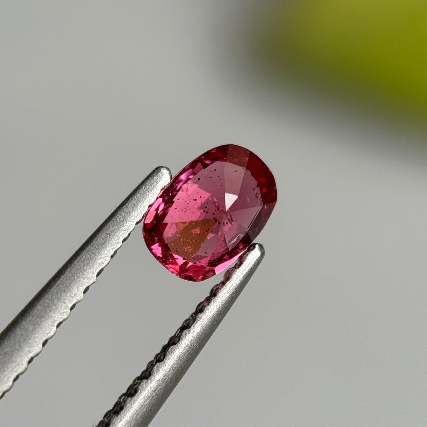 0.51 ct Natural Orangish Red Spinel Vietnam. Cushion Shape.