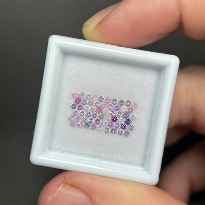 1,0ct/57Pcs Natural Sapphire Vietnam, Round Shape, C1 Quality, No Treatment Sapphire Luc Yen.
