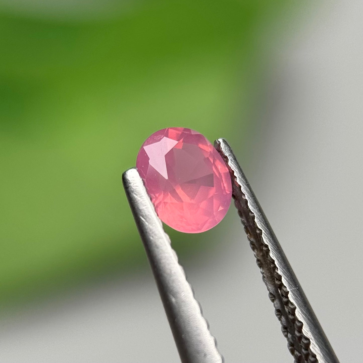 0.53 ct Natural Pink Milky Sapphire Vietnam. Oval Shape. No Treatment.