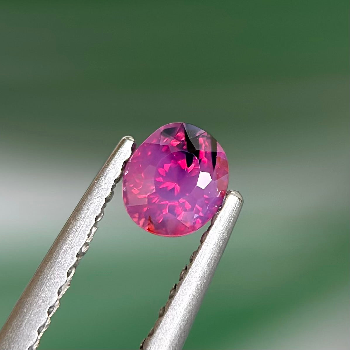 0.52 ct Natural Purplish Pink Milky Sapphire Vietnam. Cushion Shape. Unheat.