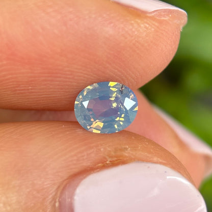 0.66ct Natural Blue Milky Sapphire Vietnam. Oval Shape. No Treatment.