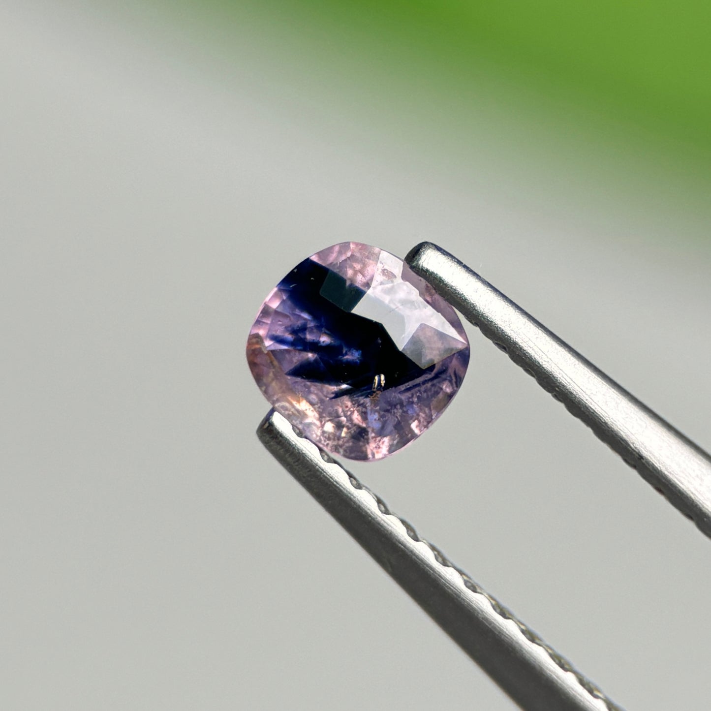 0.48 ct Natural Blueish White Milky Sapphire Vietnam. Cushion Shape.