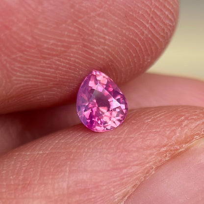 0.44 ct Natural Pink Sapphire Vietnam. Pear Shape. No treatment