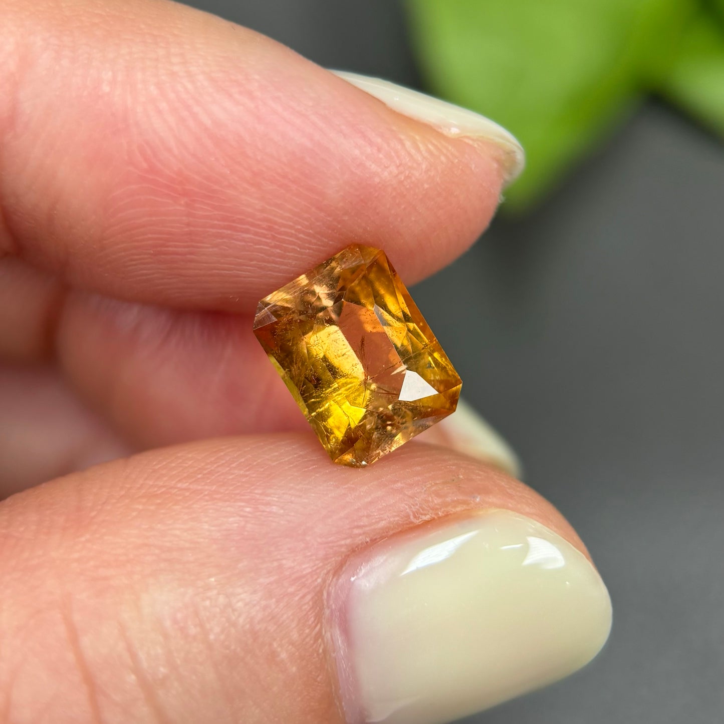 2,3ct Natural Yellow Tourmaline Vietnam. Emerald Shape. No Treatment, No Heat Tourmaline Luc Yen.