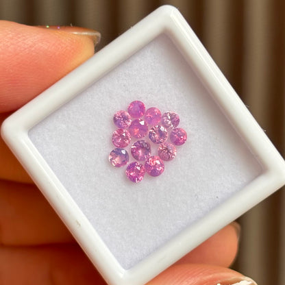 1.17/13Pcs Natural Pink Milky Sapphire Vietnam.