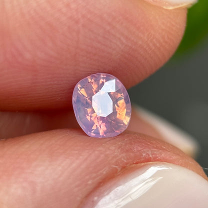 0.56 ct Natural Pink Milky Sapphire Vietnam. Cushion Shape. No Treatment.