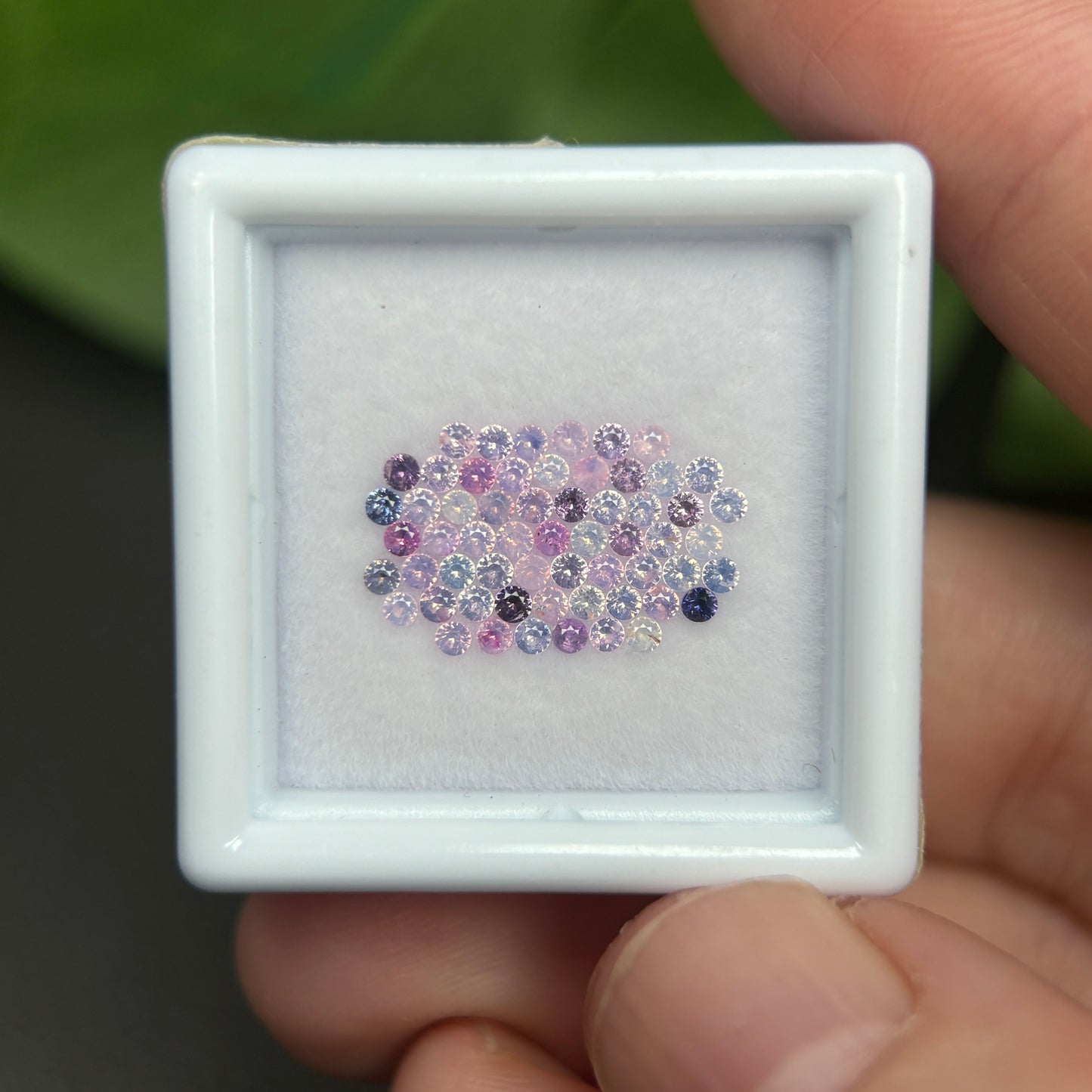 1,0ct/ 59Pcs Natural Sapphire Vietnam, Round Shape, C1 Quality, No Treatment Sapphire Luc Yen.