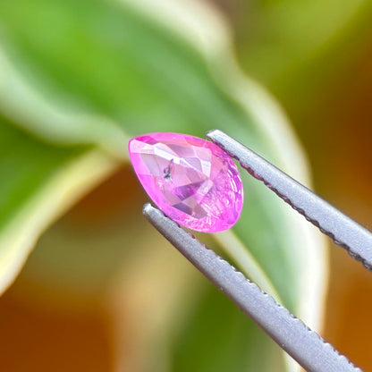 0.43 ct Natural Pink Milky Sapphire Vietnam. Pear Shape. No Treatment.