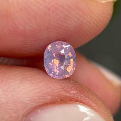 0.56 ct Natural Pink Milky Sapphire Vietnam. Cushion Shape. No Treatment.