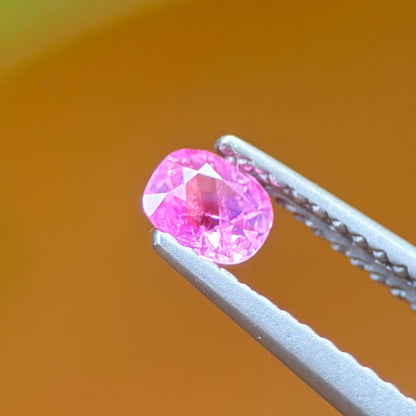 0.42 ct Natural Pink Silky Sapphire Vietnam. Cushion Shape. Unheat.