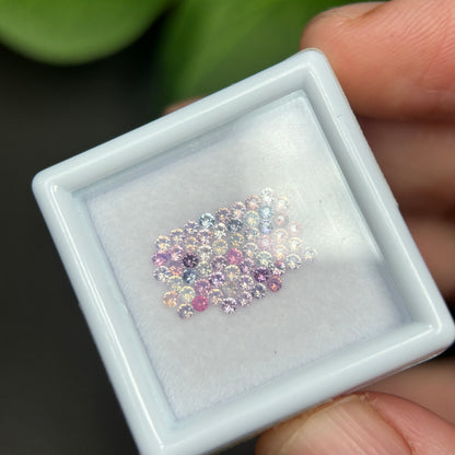 1,0ct/ 59Pcs Natural Sapphire Vietnam, Round Shape, C1 Quality, No Treatment Sapphire Luc Yen.