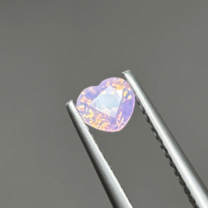 0,57ct Natural Light Pink Milky Sapphire Vietnam. Heart Shape. No Treatment Milky Sapphire Luc Yen.
