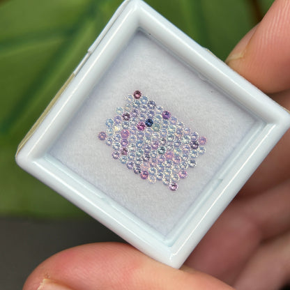 1,0ct/90Pcs Natural Sapphire Vietnam, Round Shape, AB Quality, No Treatment Sapphire Luc Yen.
