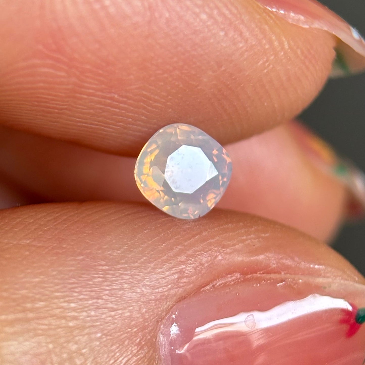 0.57ct Natural White Milky Sapphire Vietnam.