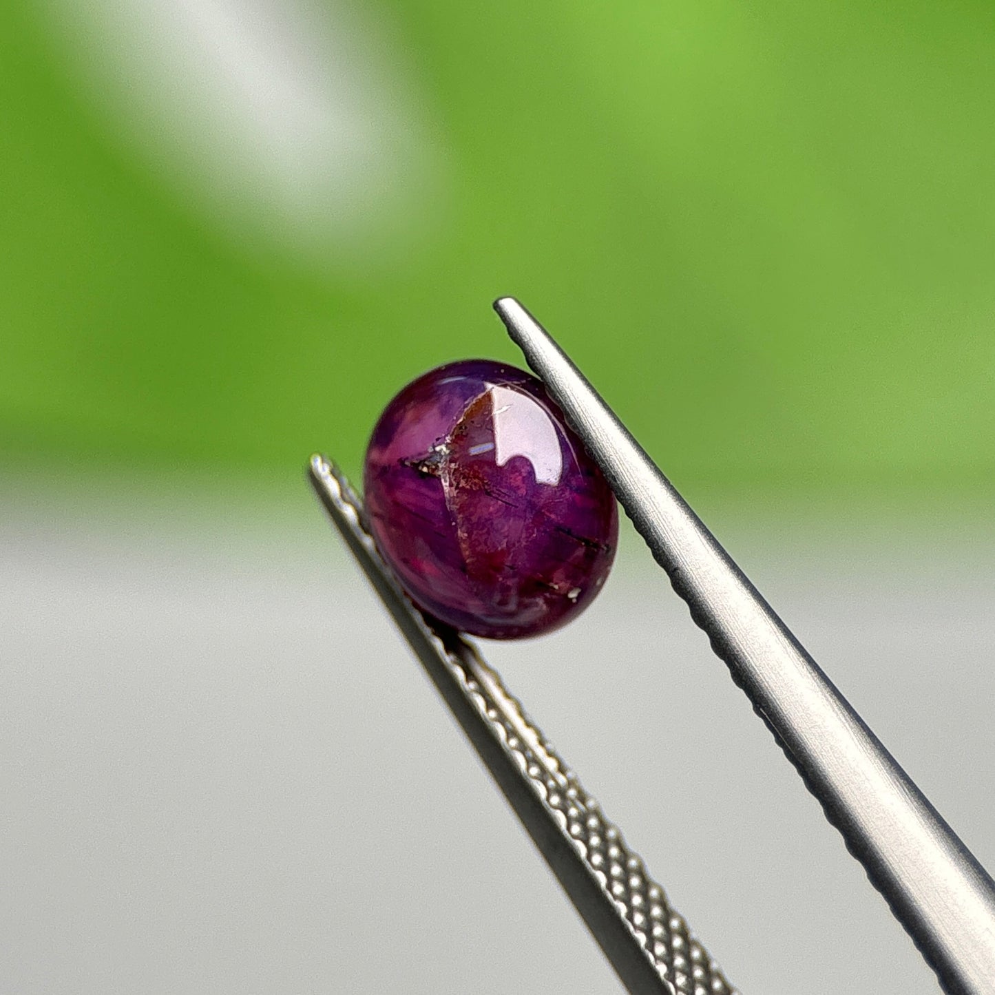 1.38ct Natural Purple Cacbochon Sapphire Viet Nam. No treatment.