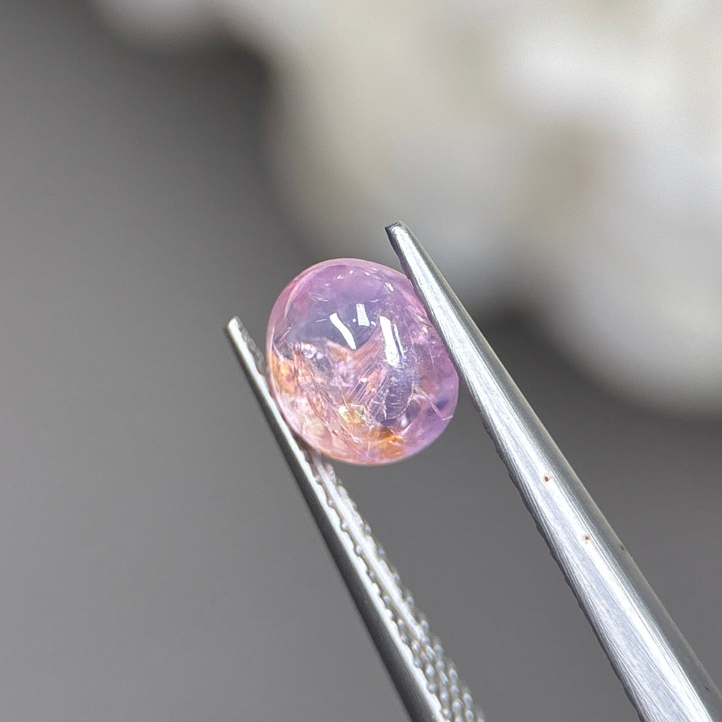 1,49ct Natural Light Pink Cacbochon Sapphire Viet Nam. No Treatment Sapphire Luc Yen.