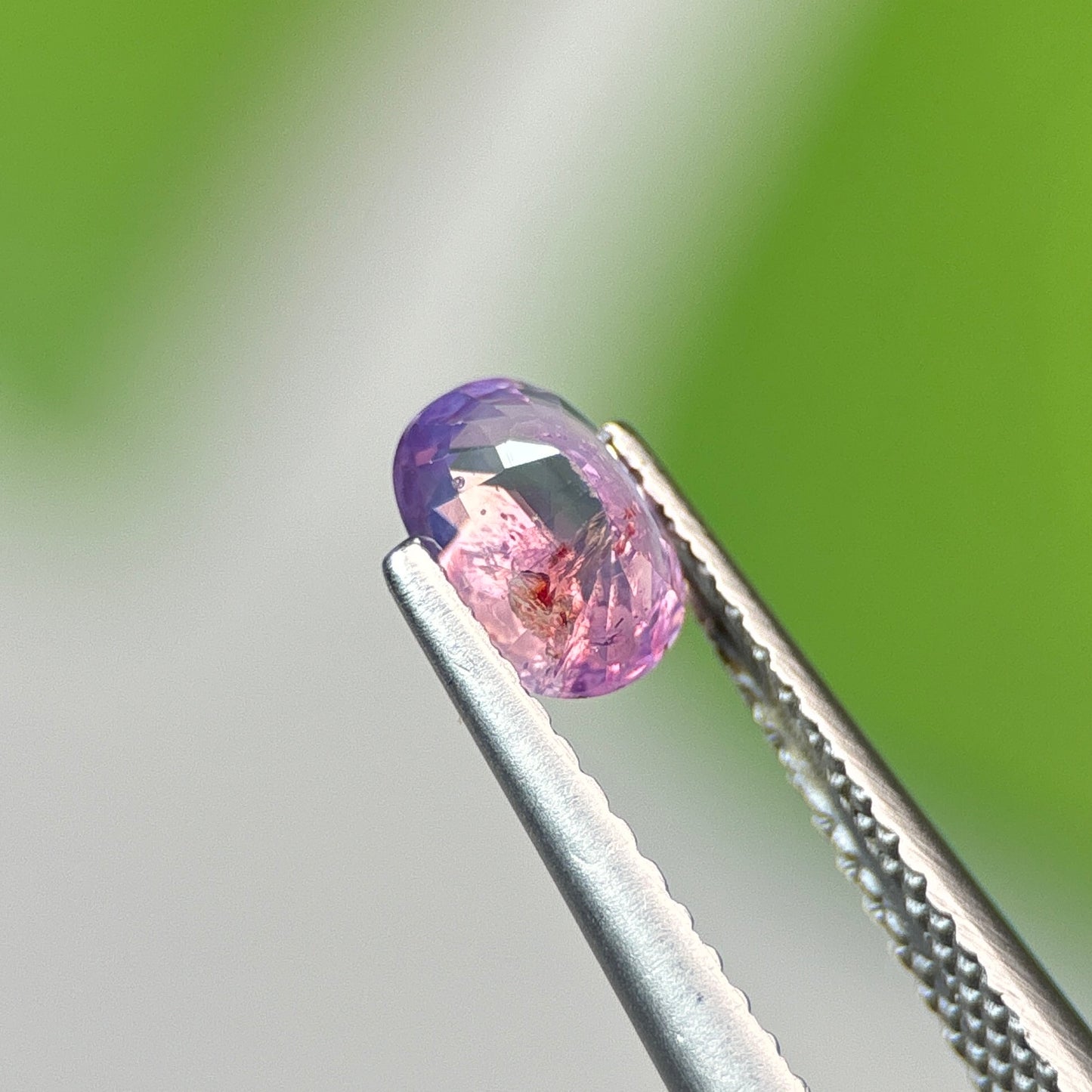 0.74 ct Natural Purple Milky Sapphire Vietnam. Cushion Shape. No Treatment.