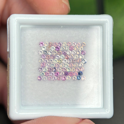 1,08ct/86Pcs Natural Sapphire Vietnam, Round Shape, C1 Quality, No Treament Sapphire Luc Yen. (Copy)