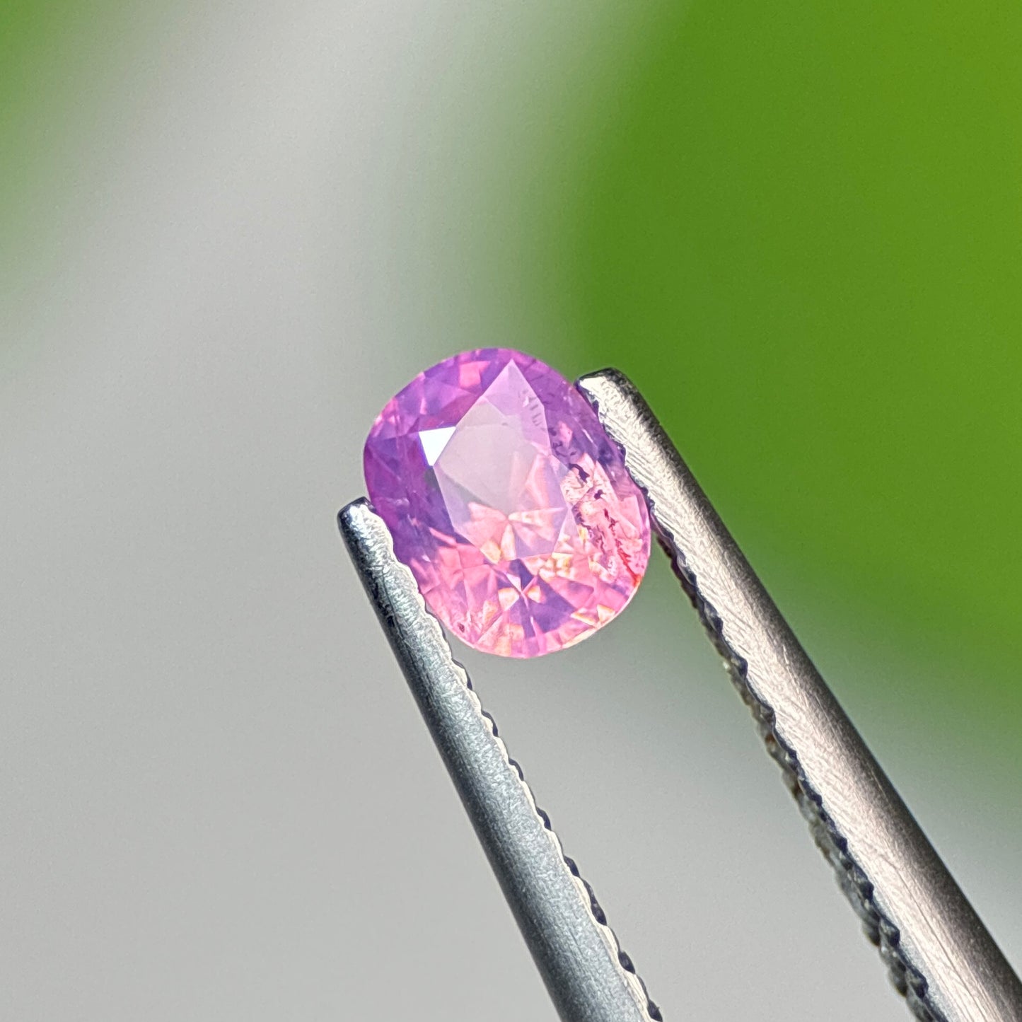 0.50 ct Natural Purplish Pink Milky Sapphire Vietnam. Cushion Shape. No Treatment.