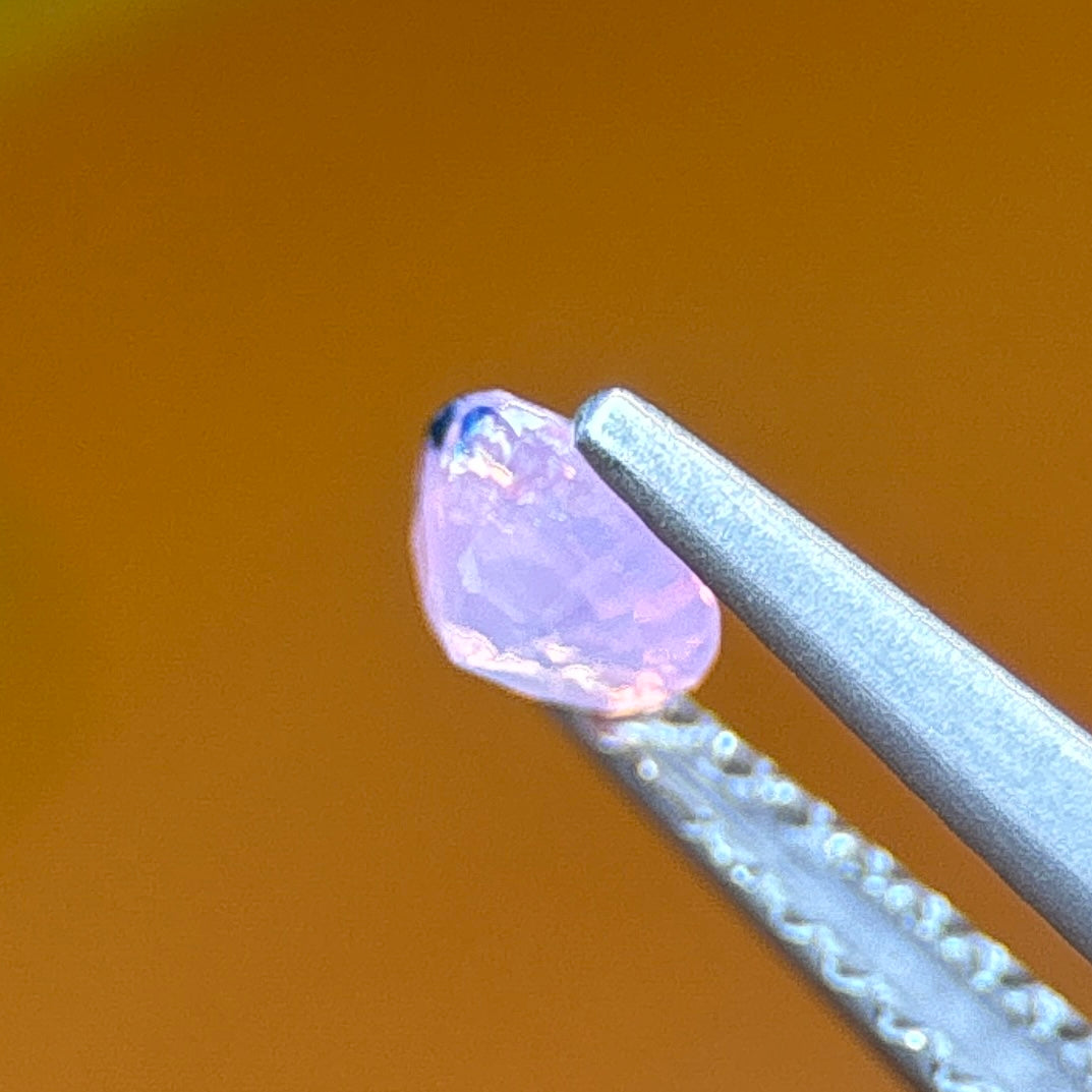 0.39 ct Natural Pinkish Purple Milky Sapphire Vietnam. Cushion Shape. Unheat.