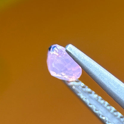 0.39 ct Natural Pinkish Purple Milky Sapphire Vietnam. Cushion Shape. Unheat.