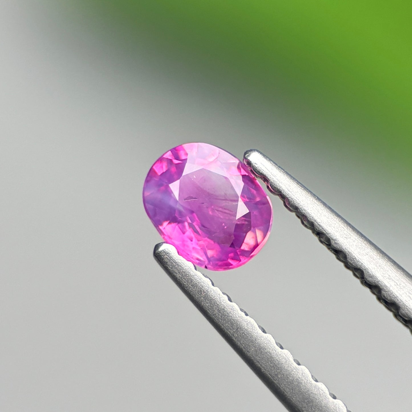 0.35 ct Natural Purplish Pink Milky Sapphire Vietnam. Cushion Shape.