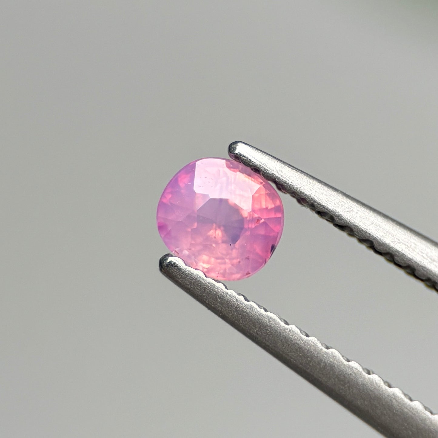 0.46 ct Natural Pink Milky Sapphire Vietnam. Cushion Shape.