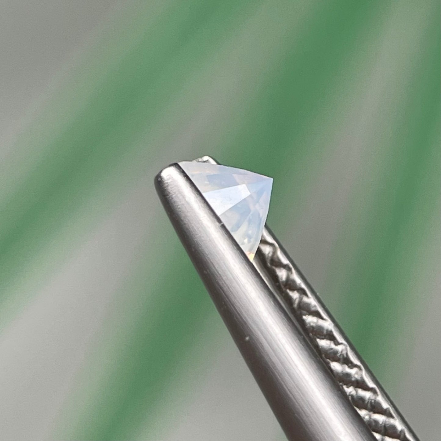 0.37ct Natural Milky Bluish White Sapphire Vietnam