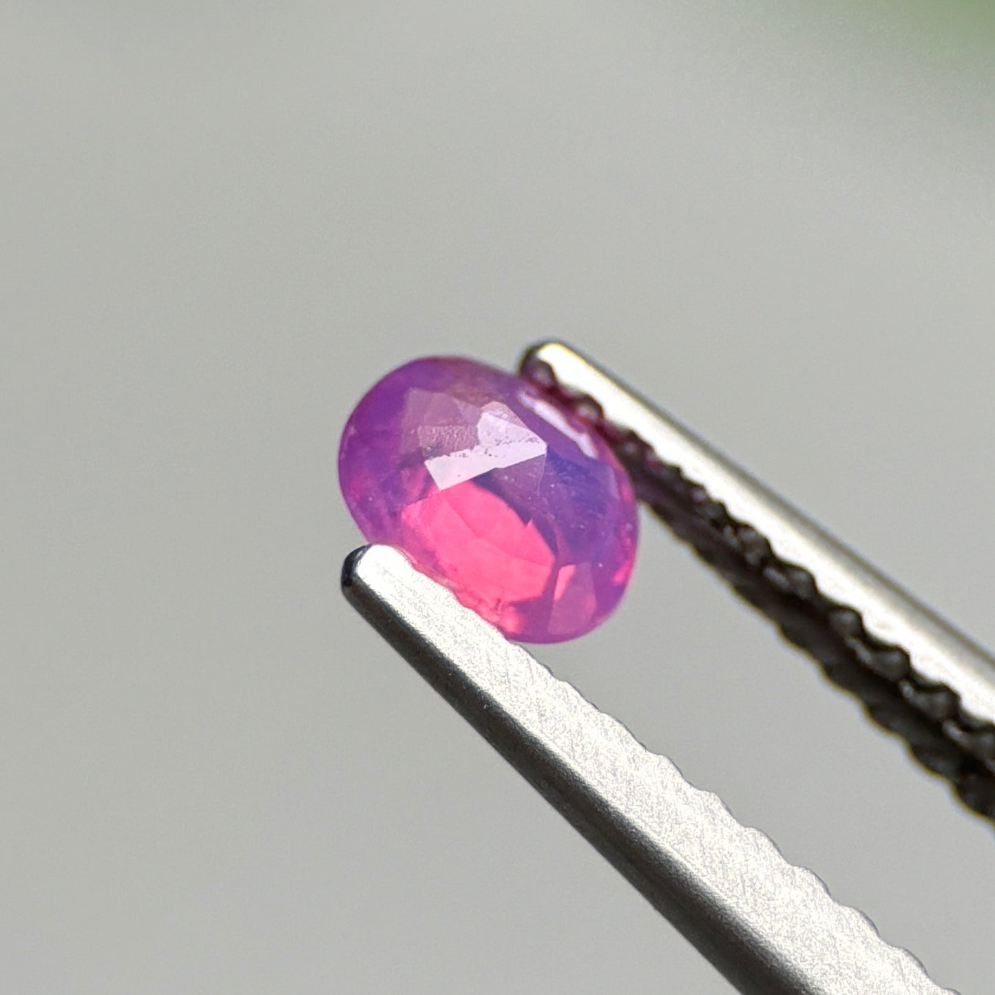0.37 ct Natural Pinkish Purple Milky Sapphire Vietnam. Cushion Shape.