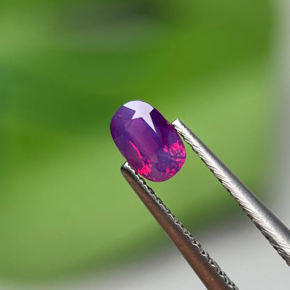 0.53 ct Natural Pinkish Purple Milky Sapphire Vietnam. Cushion Shape. No Treatment.