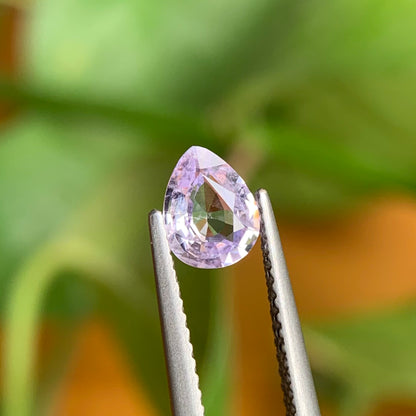 0.75 ct Natural Purplish White Spinel Vietnam. Pear Shape. No Treatment