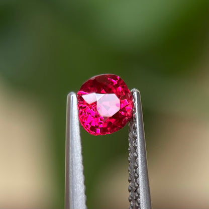 0.66 ct Natural Ruby Viet Nam. Cushion Shape. No treatment.