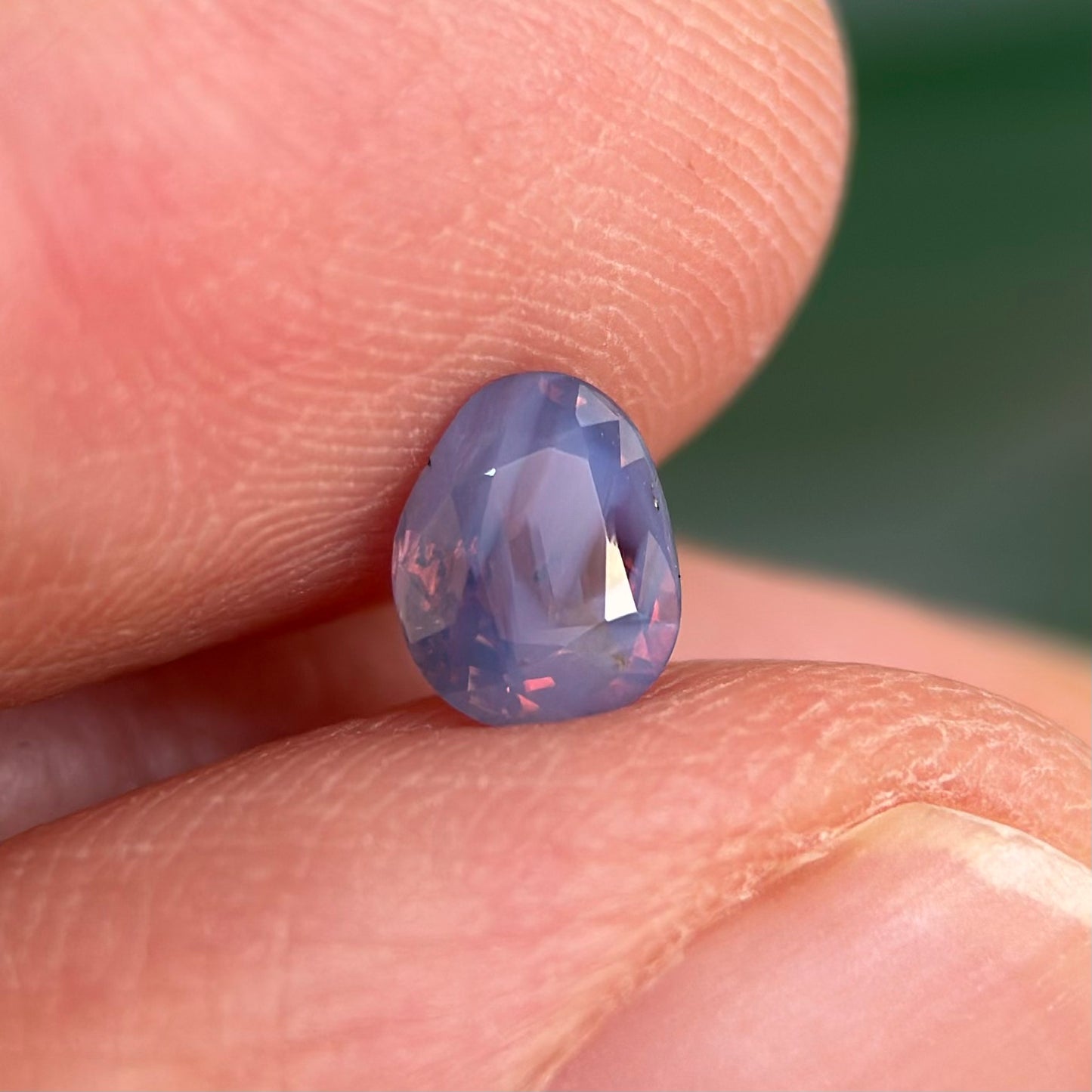 0.73 ct Natural Pinkish Prurple Milky Sapphire Vietnam. Cushion Shape. No Treatment.