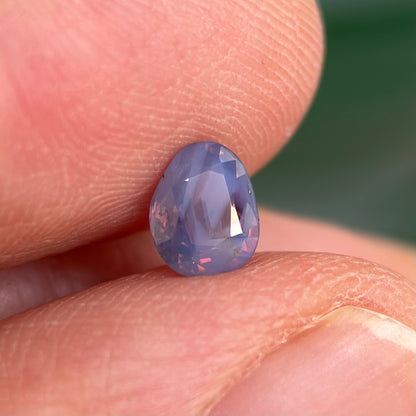 0.73 ct Natural Pinkish Prurple Milky Sapphire Vietnam. Cushion Shape. No Treatment.