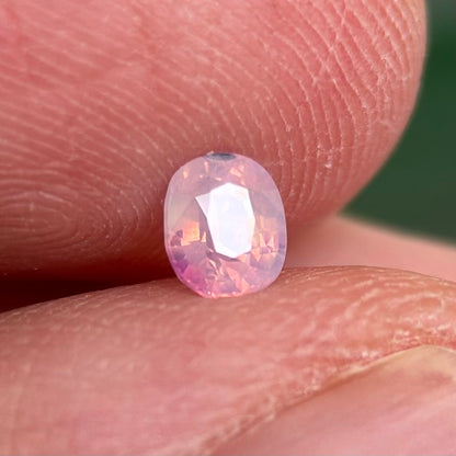0.31ct Natural Pinkish White Milky Sapphire Vietnam. Cushion Shape. Unheat.