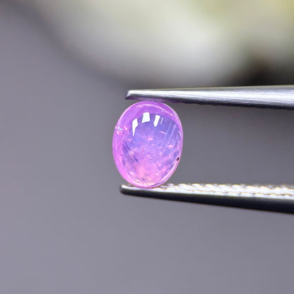 0.63ct Natural Purplish Pink Cacbochon Sapphire Viet Nam. No treatment.
