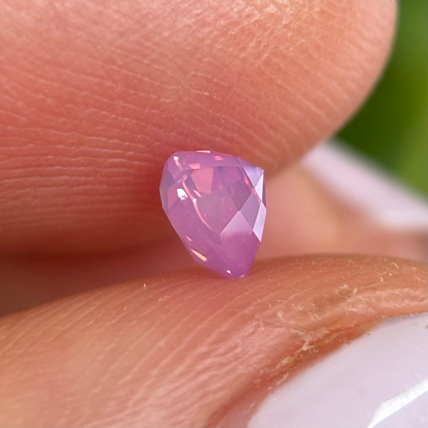 0.58ct Natural Pink Milky Sapphire Vietnam. Heart Shape. No Treatment.