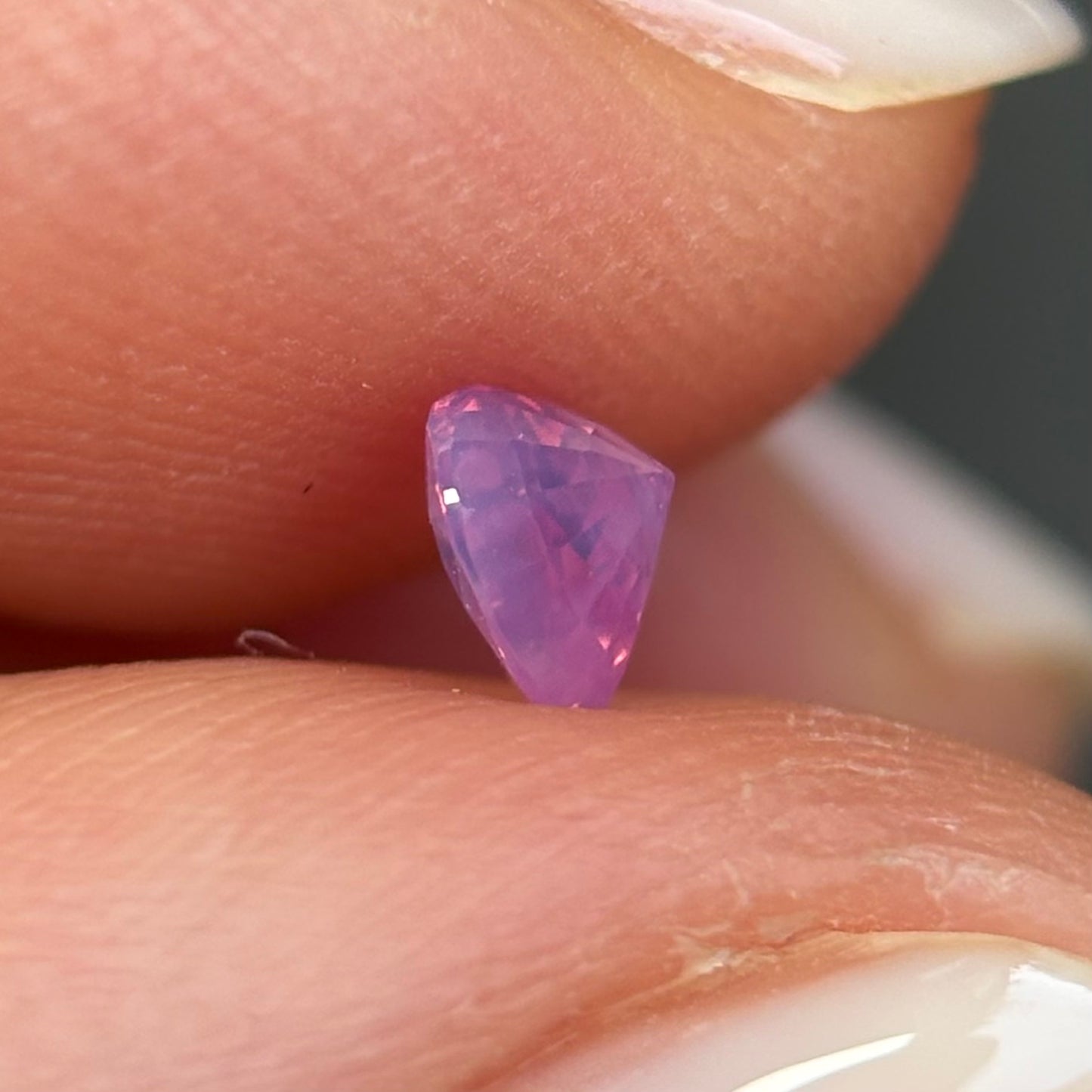 0.42 ct Natural Pink Milky Sapphire Vietnam. Heart Shape. No Treatment.