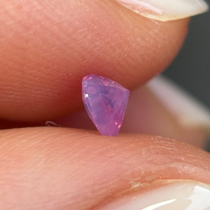 0.42 ct Natural Pink Milky Sapphire Vietnam. Heart Shape. No Treatment.