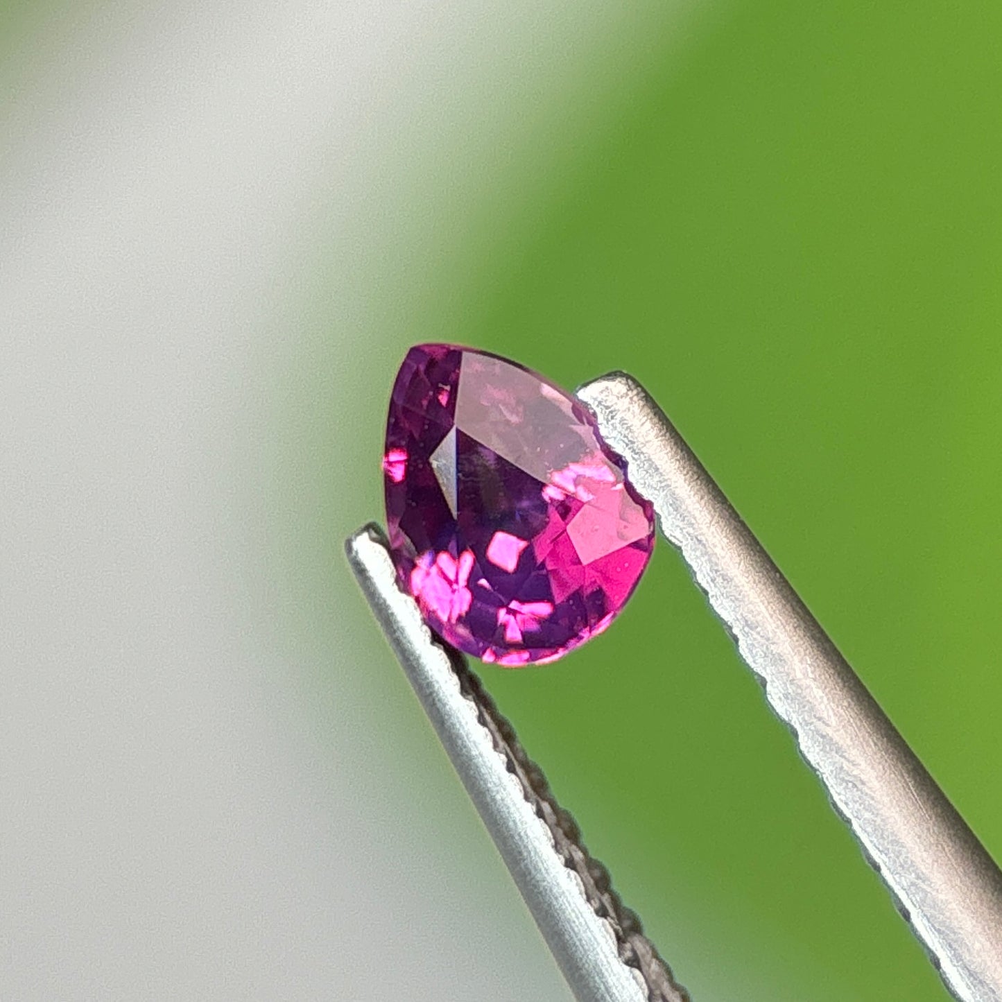 0.47 ct Natural Purple Milky Sapphire Vietnam. Pear Shape. No Treatment.