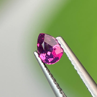 0.47 ct Natural Purple Milky Sapphire Vietnam. Pear Shape. No Treatment.