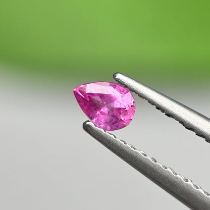0.27 ct Natural Pink Milky Sapphire Vietnam. Pear Shape.