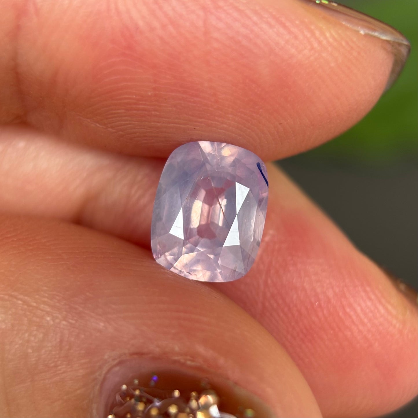 2.2ct Natural Pinkish White Sapphire Vietnam.