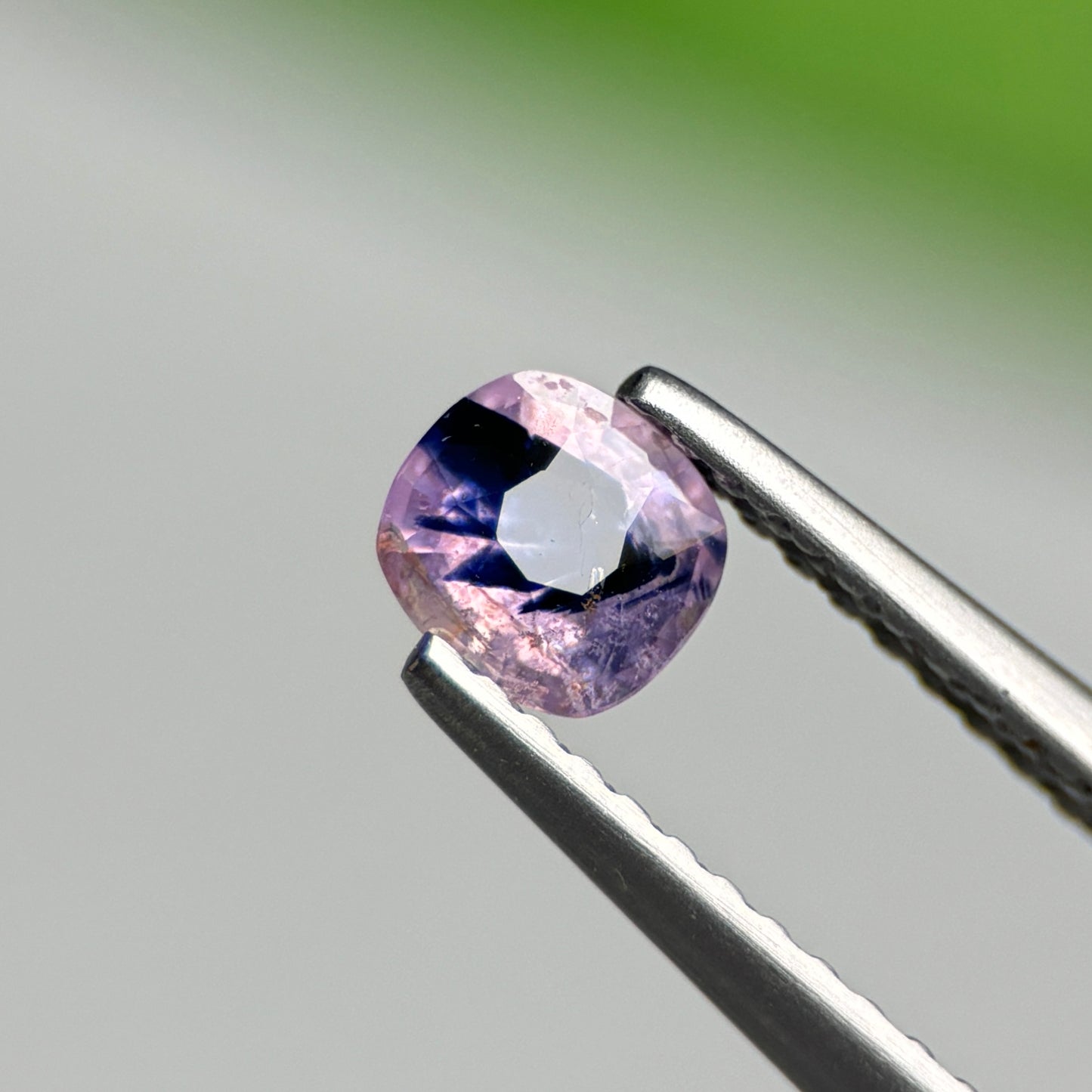 0.48 ct Natural Blueish White Milky Sapphire Vietnam. Cushion Shape.
